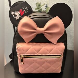 New with Tags. Disney Brand Minnie Mouse Backpack - Black and Pink 🖤🩷